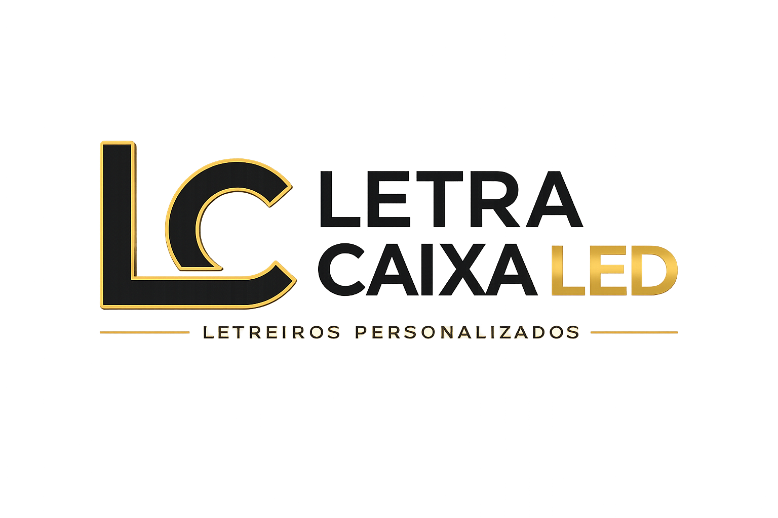 Letreiro LED moderno em ambiente sofisticado